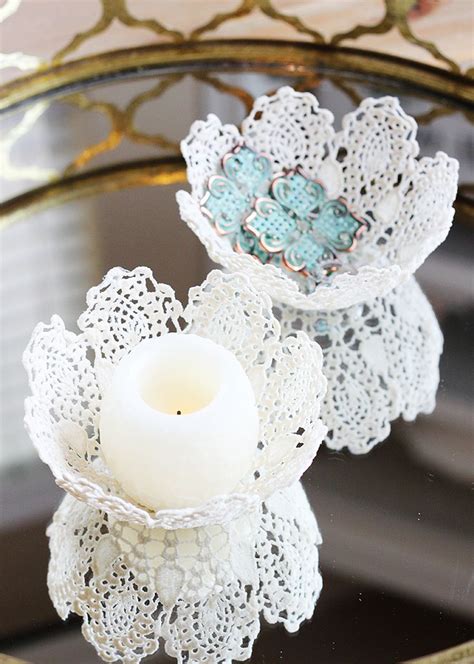 How To Make A Lace Doily Bowl With Mod Podge Stiffy Mod Podge Crafts