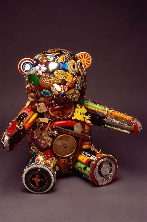 Junk Art Teddy Bear Recycled Art Sustainable Art Junk Art