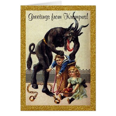 Greetings From Krampus Holiday Greeting Card Zazzle