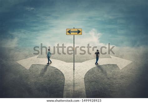 Two Men Change Common Route Going Stock Photo Edit Now 1499928923