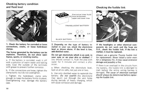 Toyota Celica Owners Manual 1976 Au Page 58 100dpi Retro Jdm