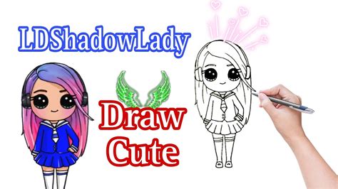 how to draw a pretty ldshadowlady clipart to draw step by step dl cute things youtube