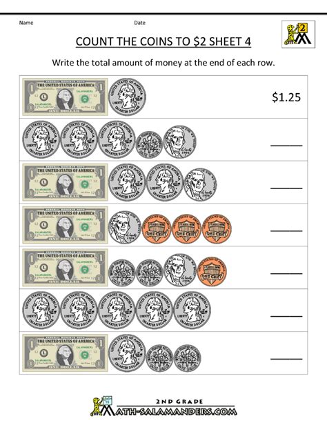 Free Printable Math Worksheets 3rd Grade Money
