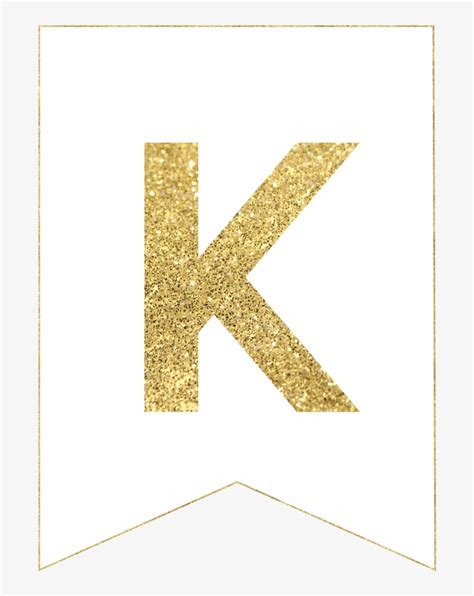 Gold Free Printable Banner Letters