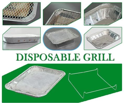 One Time Use Charcoal Barbeque Aluminium Foil Bbq Grill Disposable