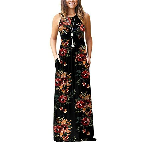 Sexy Dance Hawaiian Holiday Dresses For Women Floral Print Long Maxi