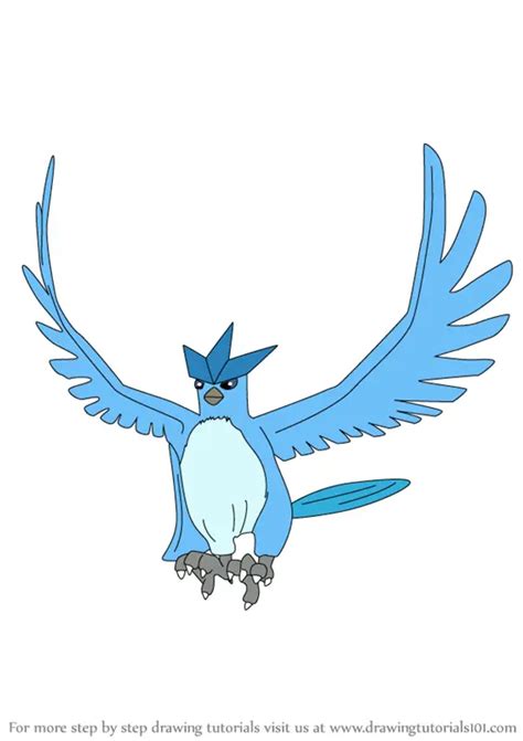 Learn How To Draw Articuno From Pokemon Go Pokemon Go Step By Step