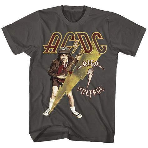 Acdc High Voltage Angus Guitar Mens T Shirt Societees