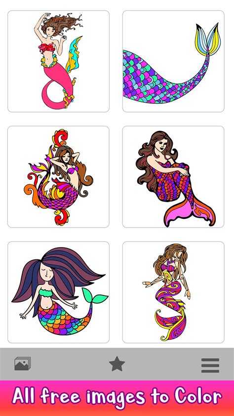 Mermaid Color By Number Adult Coloring Book Pages Apk For Android Download