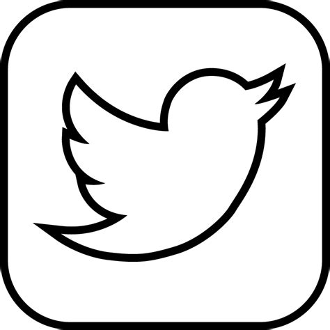 Twitter Black And White Vector Icon Free Download Svg And Png