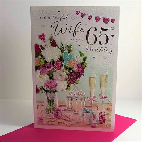 Wife 65th Birthday Birthday Card Bigamart