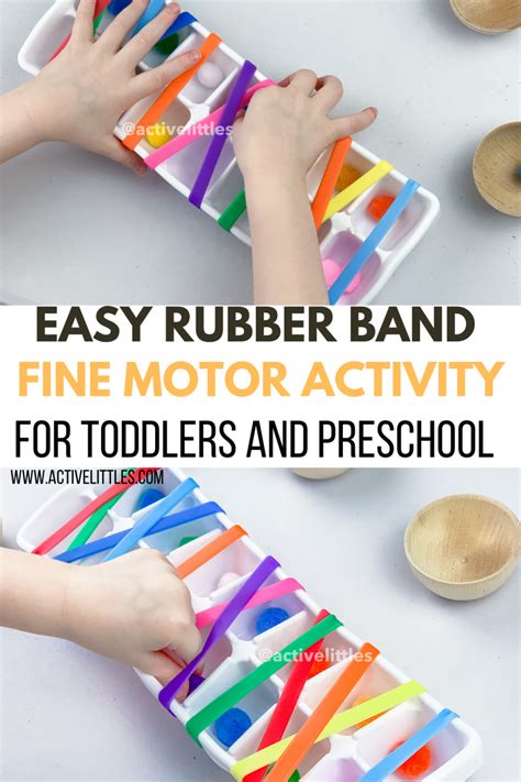Easy Rubber Band Fine Motor Activity For Toddlers And Preschool