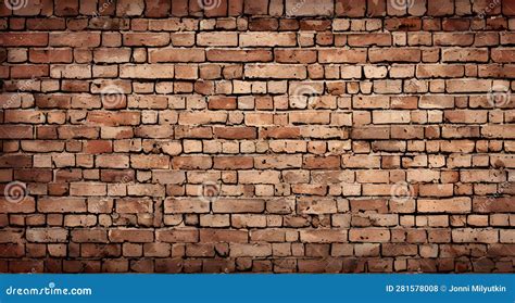 Old Wall Background With Stained Aged Bricks Generative Ai Generative