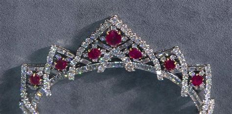 1953 Ruby Tiara Necklace Off Frame France Made By Cartier Rubies