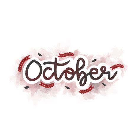 October Month Png Transparent October Month Lettering With Spooky