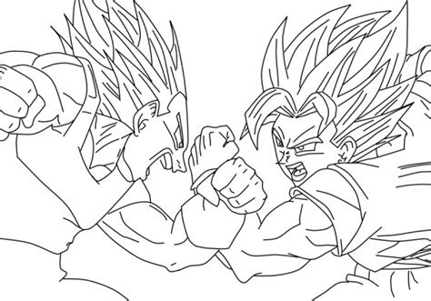 Imagenes Para Colorear De Goku Y Vegeta Reverasite