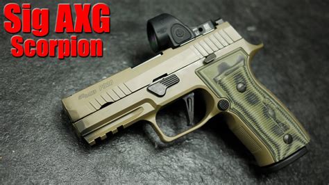 Sig Sauer P320 Axg Scorpion First Shots And Impressions Youtube