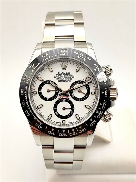 Rolex Ln Daytona Stainless Steel White Dial Panda Mm