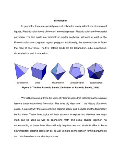 History of Platonic Solids