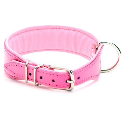 Cute Pink Dog Collar With Baby Pink Lining For Girl Dogs