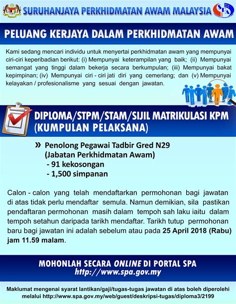 Why don't you let us know. Permohonan Jawatan Kosong Penolong Pegawai Tadbir Gred N29 ...