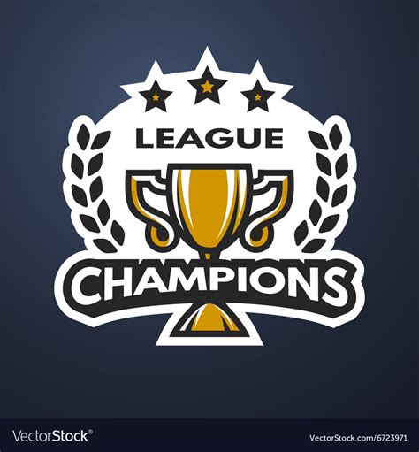 Champions League Sports Logo Royalty Free Vector Image