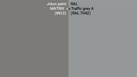 Jotun Paint Matrix Vs Ral Traffic Grey A Ral Side By Side