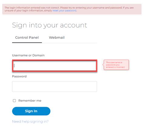 Account Unable To Log In Verio