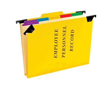 Pendaflex Hanging Employeepersonnel Folders Letter Size Yellow Each