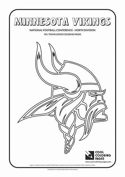 Coloring Nfl Football Logos Teams Vikings Cool