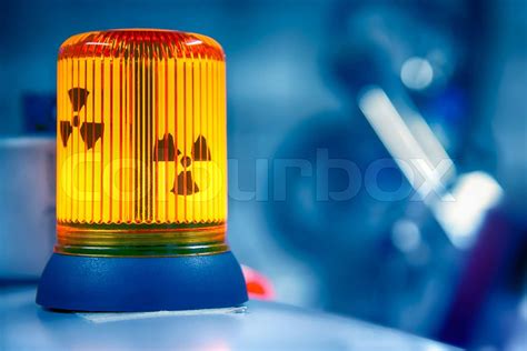 Warning Lamp Radioactive Radiation Stock Image Colourbox