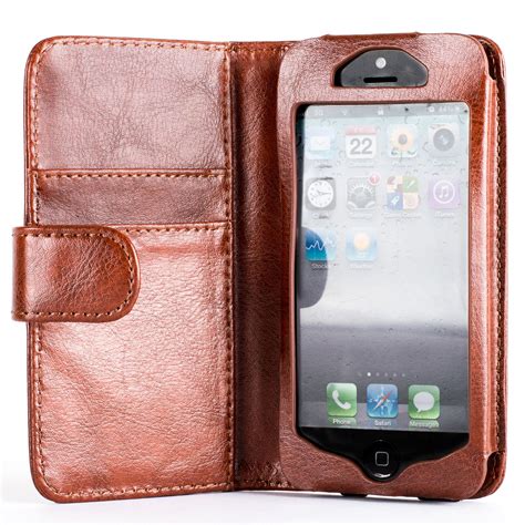 Snakehive Premium Leather Wallet Flip Case Cover For Apple Iphone 55s