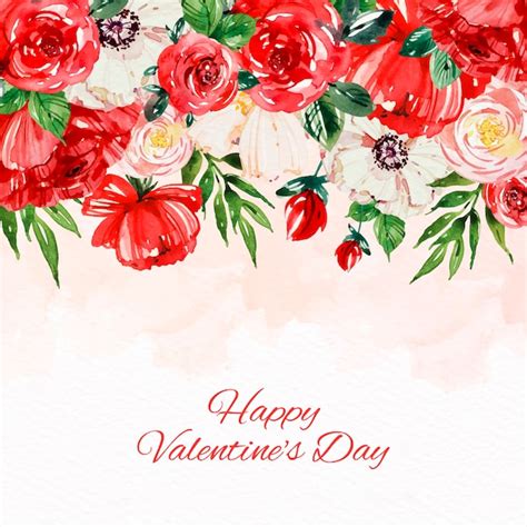 Free Vector Watercolor Valentines Day Background