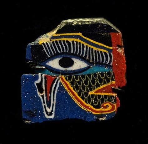Egyptian Glass Mosaic Wadjet Eye Inlay Made From Two Halves Ptolemaic Period C 1st Century Bce