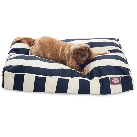 Majestic Pet Vertical Stripe Rectangle Dog Bed Treated Polyester