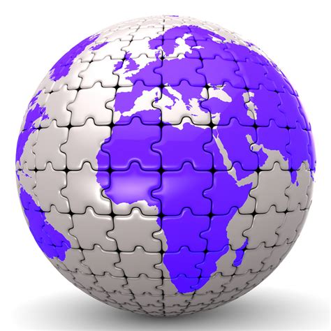 Free Photo Globe World Means Jigsaw Puzzle And Global Assemble