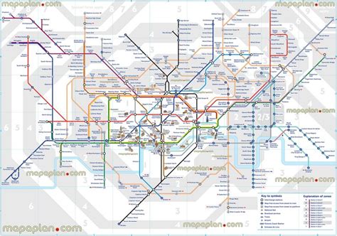 London Tube Underground Stations Zones Marked Public Transportation