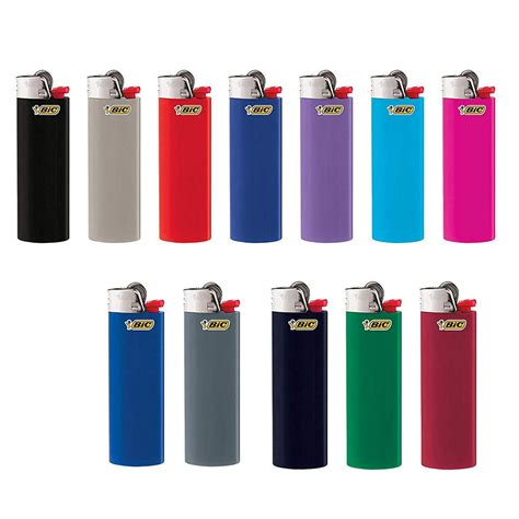 Bic Lighter Classic Full Size Assorted Colors12 Piece