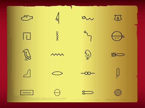 Hieroglyph Alphabet Vector Art And Graphics