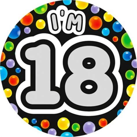 Big Badges 18 Today Birthday Badge 18th Jumbo Giant Large Years Old