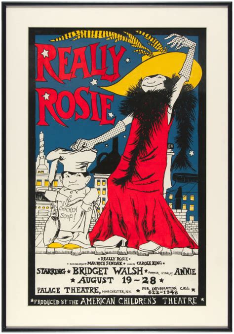 Hakes Really Rosie Framed Maurice Sendak Musical Poster
