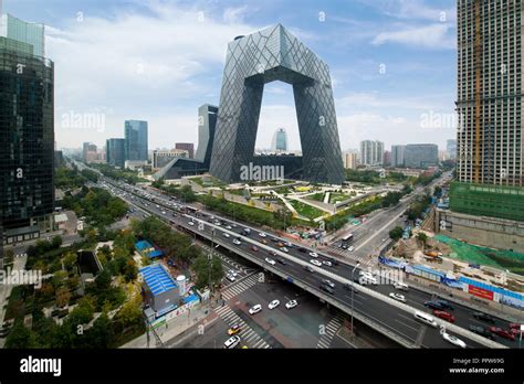 China Beijing City China Central Television Cctv Building Is Very