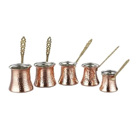 Buy Turkish Coffee Pot Set Pcs Copper Online Grand Bazaar Istanbul