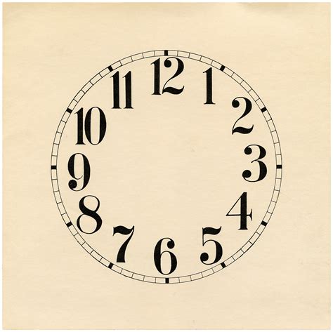 Antique Clock Face Template Printable