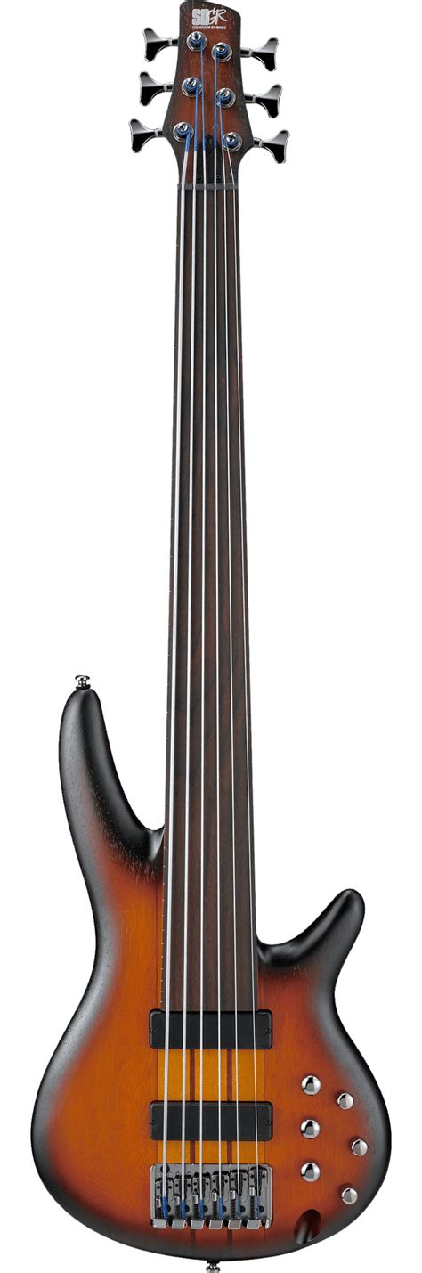 Ibanez Srf706 Bbf E Bass Portamento 6 String Fretless Brown Burst Flat