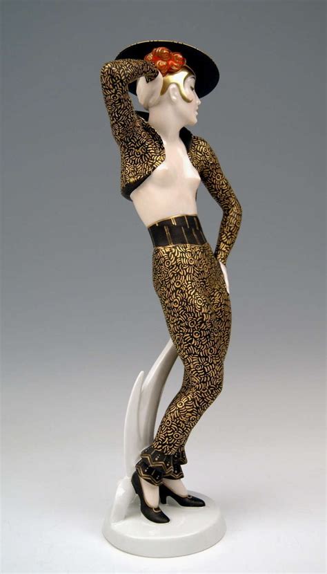 Art deco bronze figure diana goddess of the hunt from sculpture sword figurine. Rosenthal Carmen Art Deco Figurine created by ...