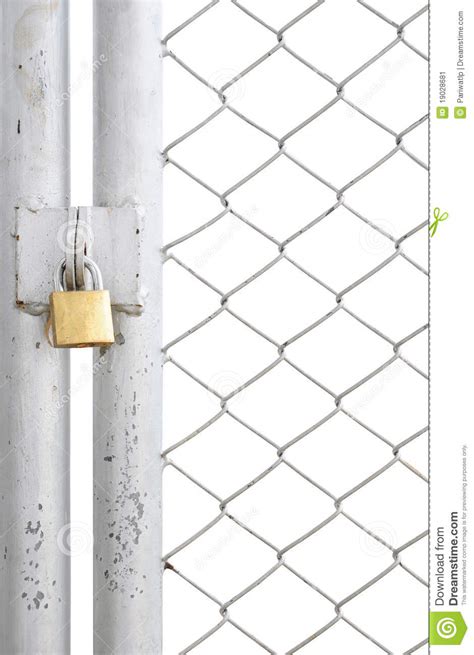 These locks give you the visibility to identify the person who is knocking at your if all links are just the same, then you need a chain breaker tool to open the chain. Chain Link Fence And Metal Door With Lock Stock Image ...