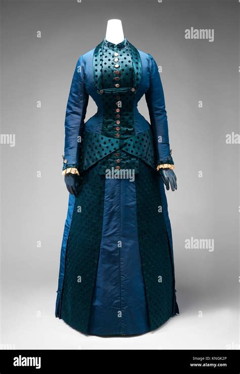 Dress Date Early 1880s Culture American Medium Silk Stock Photo