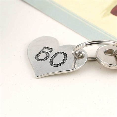 Perfect birthday personalised for her gifts , netflorist offers a range of birthday personalised for her gifts. 50th Birthday Present Personalised Pocket Heart Keyring in ...