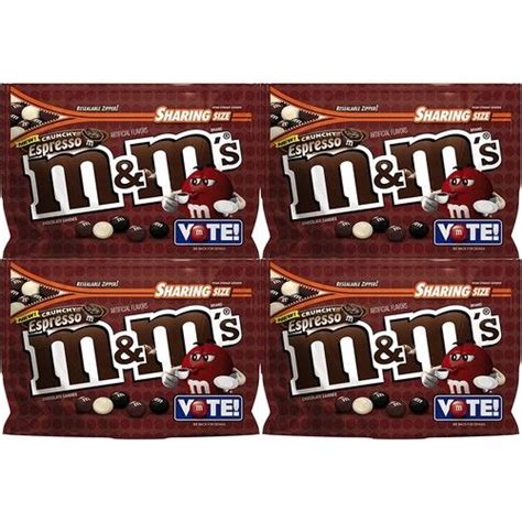 Mandms Chocolate Candy 4 Pack Flavor Vote Crunchy Espresso Sharing